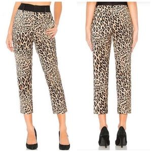 •FRAME• Cheetah‎ Tux Velvet Cropped Pant in Camel Multi Size 2